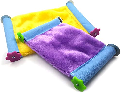 Bird Nest Bed Hammock Toy Hamster Warm Comfortable Hanging House Perch Stand for Parrot Parakeet Cockatiel African Grey Cockatoo Lovebird Conure Finch Chinchilla Rat Gerbil Cage Accessories (L) - size: L