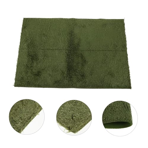 BESPORTBLE Reptile Carpet Mat for Bearded Dragons and Lizards Washable Terrarium Liner Comfortable Bedding Wear-Resistant Faux Grass for Reptile Habitats - size: 60.00X40.00X0.50CM