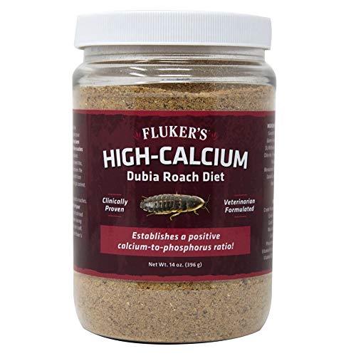 Fluker's High Calcium Dubia Roach Diet, Can Be Used as a Gut-Loading Food or Bedding, 14 oz - size: 14 Ounce (Pack of 1)