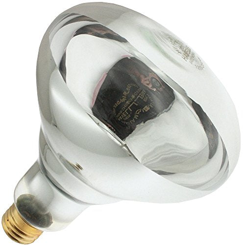 250R40/1, 250 Watt, 120 Volt, R40 Glass Size, 5000 Hour Life, Medium Screw (E26) Base,Infrared Reflector Heat Lamp Light Bulb (4 Bulbs)