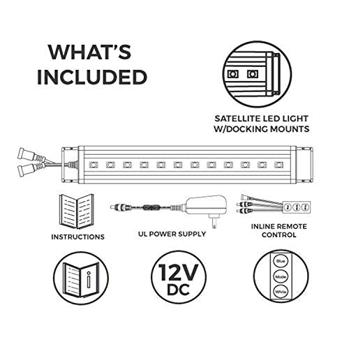 Current USA Satellite Freshwater LED Light for Aquarium, 36 to 48-Inch