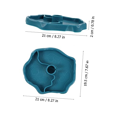 POPETPOP Reptile Water Dispenser-Reptile Waterer Automatic Refilling Water Dispenser Tortoise Lizard Turtle Feeding Water Bowl with Bottle(Blue)
