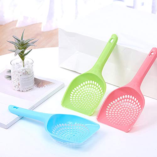 Baost 1Pc Plastic Cat Litter Scoop Pet Care Sand Waste Scooper Shovel Hollow Litter Scoop Shovel Deep Scoop Shovel Reptile Litter Cleaner Scoop for Sifting Kitty Cats Litter Small Hole#Random - size: Small Hole#Random