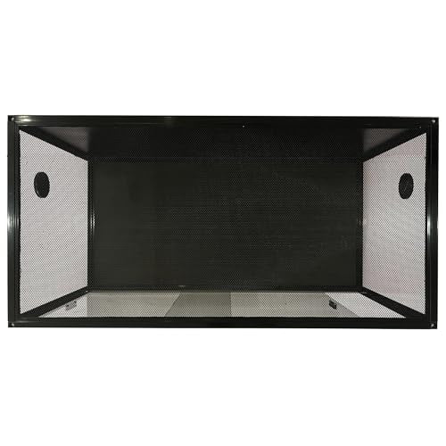 Giant 120 Gallon Reptile Tank - 48"X24"X24" Professional Front Opening Glass Terrarium for Bearded Dragons, Snakes & Lizards, with Heavy Duty Screen Top - color: Dark Green