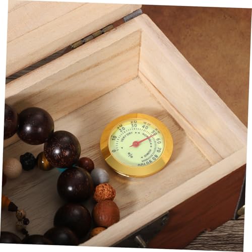Small Round Analog Hygrometer for Humidor and Violin Cases High-Precision Humidity Gauge for Cigar Boxes and Musical Instruments Compact Mechanical Design for Accurate Measurement