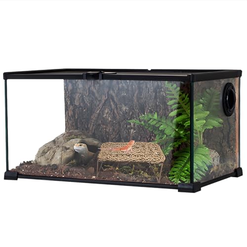 Bearded Dragon Hammock Reptile Tank Accessories Decor Basking Platform Metal Legs Bed Habitat for Lizard Leopard Gecko Snake Hermit Crab and Frog (Rectangle) - style: Rectangle
