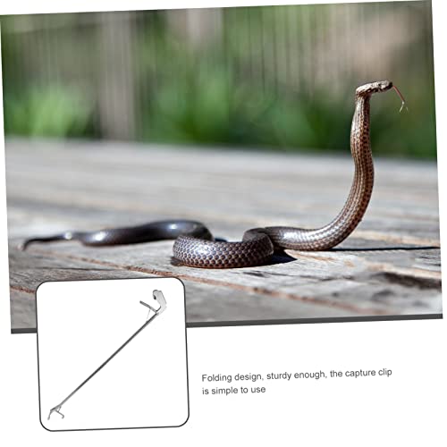 Toddmomy Stainless Steel Snake Grabber Tool Reptile Grabber Snake Catcher Clip Snake Stick Catcher