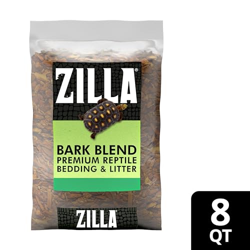 Zilla Reptile Terrarium Bedding Substrate Bark Blend, 8 Quart - size: 8-Quart