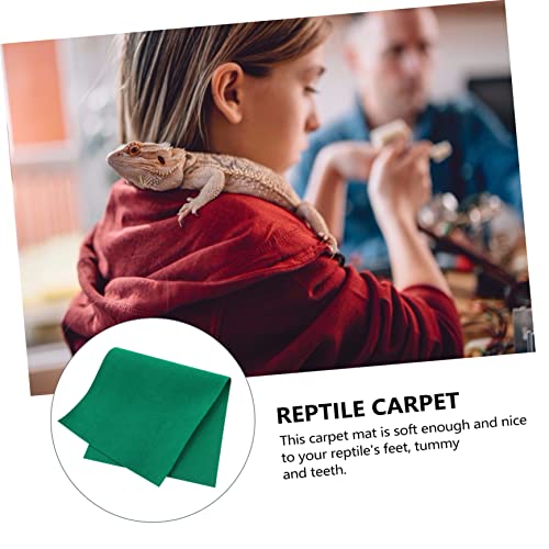 COLLBATH Reptile Carpet Liner Lizard Liner Mat Reptile Substrate Washable for Pet Cage - color: Green