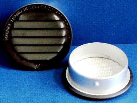 3" Round Aluminum Vent - Black - Package of 4