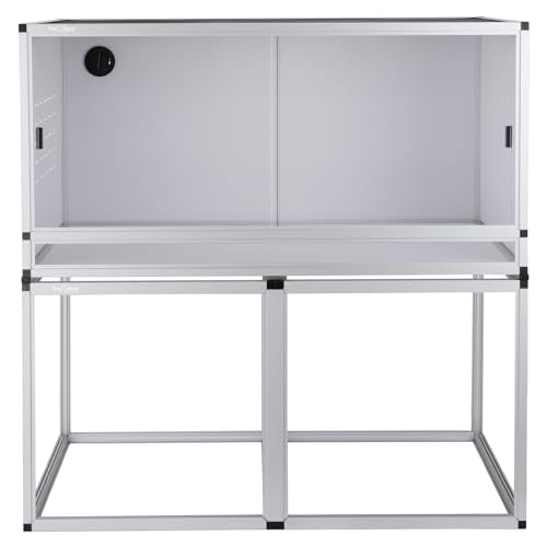 Reptile Enclosure Stand Bundle: Elevate Your Habitat - Includes Stand and Extra Enclosure for a Complete Elevated Setup 48 inches Width - color: White, size: L-48''-Stand with enclosure