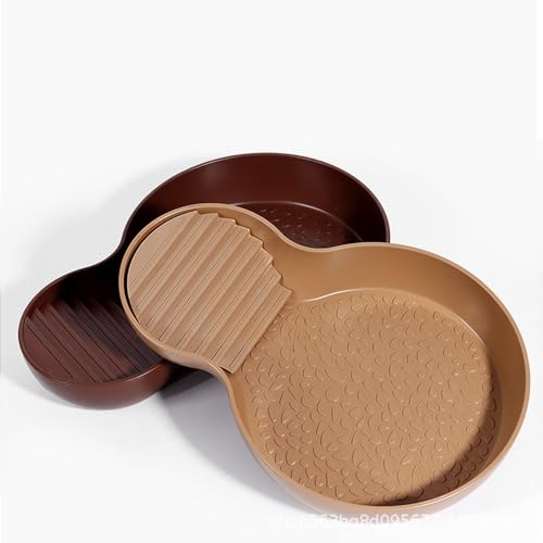 Reptile Water Bowl and Bathing Pool, Plastic Feeding Dish for Gecko, Snake, Turtle-Red