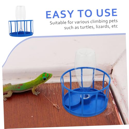 Leopard Gecko Feeding Dish Reptile Water Bowl Large Reservoir Easy to Clean Automatic Water Feeder