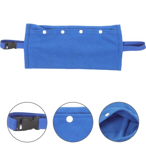Portable Reptile Carrier Sling Bag Adjustable Small Animal Travel Backpack Breathable Blue Chest Bag for Bearded Dragons Lizards and Snakes