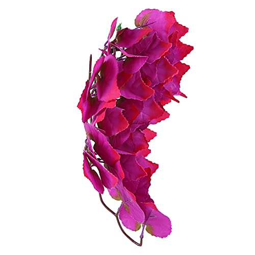 BORDSTRACT Artificial Reptile Plant, Lifelike Plastic Hanging Leaves Decoration with Suction Cup for Terrarium Fish and Reptile Habitats (T-1034J1) - size: T-1034J1