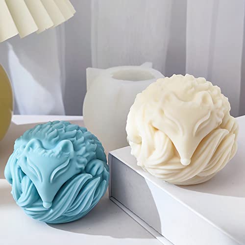 Fox Resin & Silicone Animal Molds - 3D Fox & Candle Molds for Soap & Candle Making - color: candle-fox