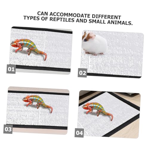 WOONEKY Reptile Heating Pad Reflective Insulation Film 20W Terrarium Heater Mat for Snakes Lizards and Turtles Waterproof and Energy Efficient Accessory - size: 30.00X16.00X0.10CM