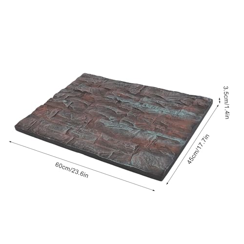 CHICIRIS 3D Reptile Background, Aquarium Background Foam Rock Wall Decor with 3D Textures for Fish Tank Reptile Tank Terrarium (D) - size: D