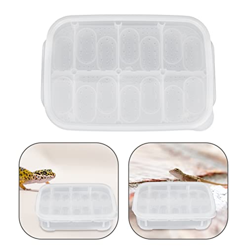 HANABASS Clear Container Clear Container 14 Compartments Eggs Incubation Tray Reptile Hatchery Breeding Box Mini Turtle Incubator Compartments Eggs Incubation Tray Tool White Reptisoil