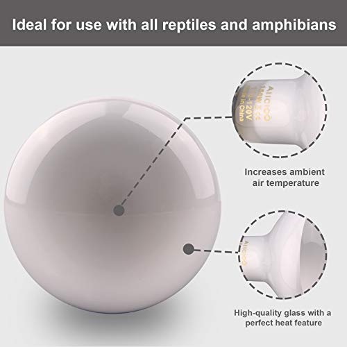 Aiicioo Reptile Basking Light Bulb - 150 Watt Heat Light Bulb 4 Pack for Reptile Heat Lamp Bulb for Bearded Dragon Lizard Turtle Tortoise Daylight Basking