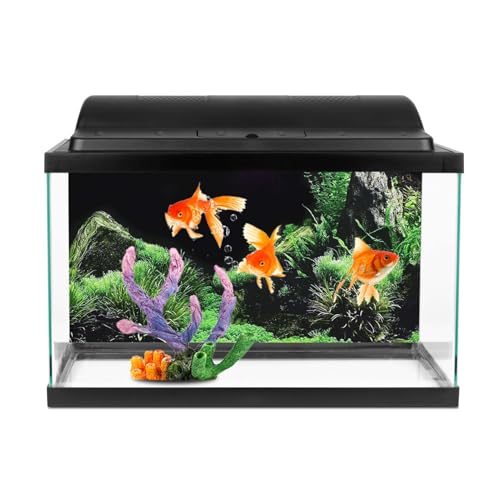 KANASI 3D Aquarium Poster, PVC Self Adhesive Underwater Seaweed Decorative Background Sticker for Reptile Terrarium Glass Jar Living Room Sofa TV Background Photo Wallpaper (76 * 46cm) - style: 76*46cm