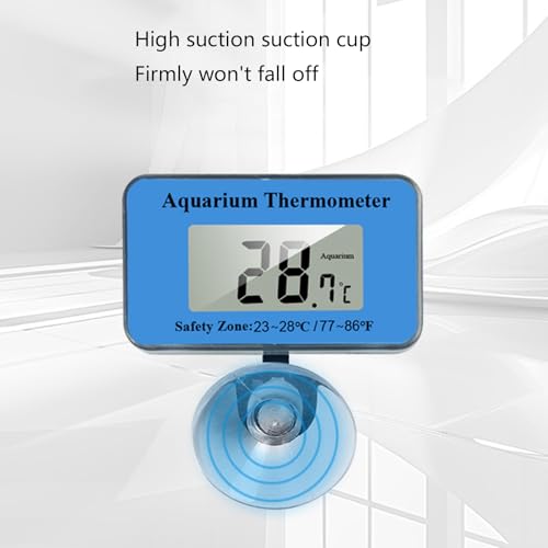 Suction Cup Reptiles Thermometer Hygrometer, Fast-Read °f / °c Digital Temp & Humidity Gauge for Terrarium Tank Enclosure, for Bearded Dragon, Snake, Tortoise