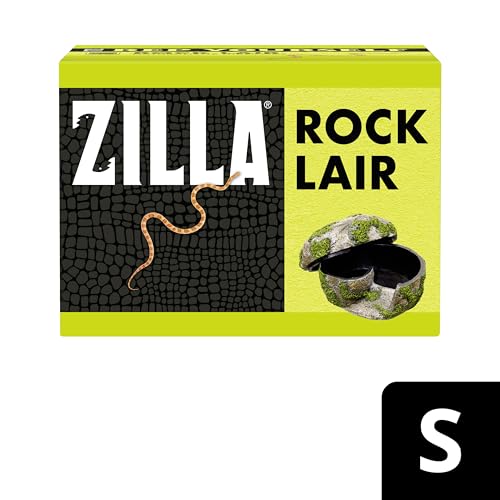 Zilla Rock Lair, Naturalistic Hide, Supports Shedding and Egg-Laying, Retains Humidity, Ideal for Snakes and Lizard, Small - size: Small