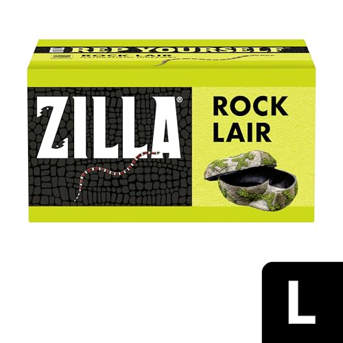Zilla Rock Lair, Naturalistic Hide, Supports Shedding and Egg-Laying, Retains Humidity, Ideal for Snakes and Lizard, Large - size: Large