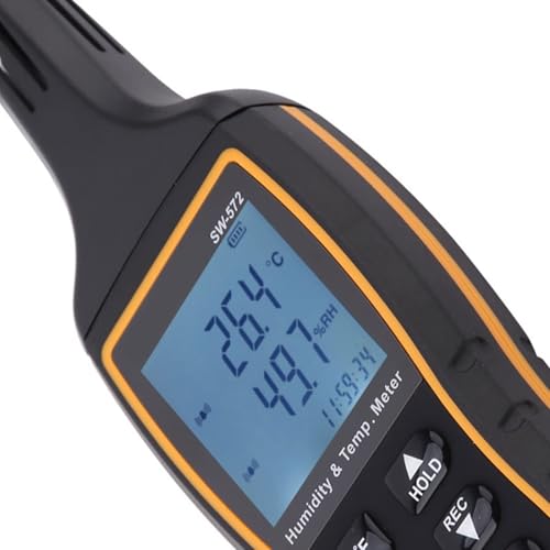 LCD Thermometer, Handheld Digital Temperature & Humidity Detector, Mini Hygrometer for Humidors, Reptile Thermostat, Jars & Fridge Use