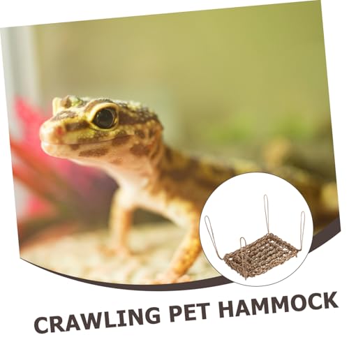 Hemoton Cooling Hammock for Animals Woven Reptile Swing Bed for Bearded Dragons Geckos and Hamsters Durable Design with Easy Installation Pet Resting Place