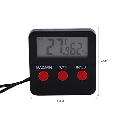 Reptile Vivarium Terrarium Thermometer Hygrometer with Remote Sensor