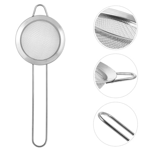BESTonZON 2pcs Reptile Sand Scoop Stainless Steel Filtering Mesh Shovel for Sand Substrate Cleaning in Terrariums, Sturdy Litter Sifter for Desert Lizards and Snakes