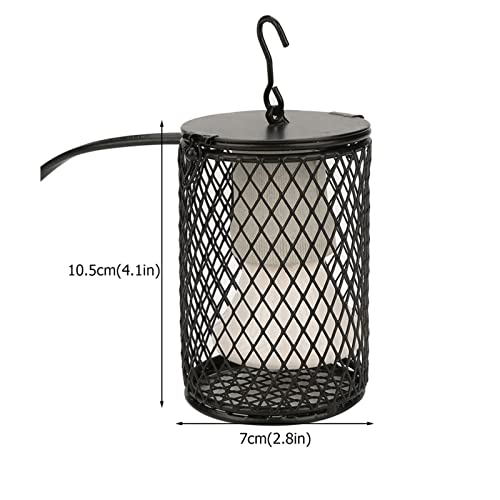 Tbest Heat Lamp for Reptiles,Bird Cage Heater Reptile Nano,Chicken Coop Heater,Safer Than Brooder Lamps 100W Infrared Ceramic Emitter Heat Light Bulb Lamp Pet Reptile Brooder(Black) - color: Black