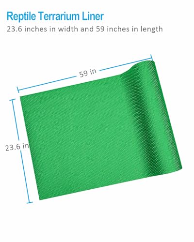 Bearded Dragon Tank Accessories, 120 Gallon Reptile Terrarium Mat Liner, Bearded Dragon Substrate for 4x2x2 Reptile Enclosure, Green - color: Green