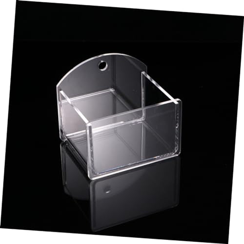 BESPORTBLE Suction Cup Reptile Feeder Water and Food Bowl Durable Transparent Feeding Container for Lizards Turtles and Geckos Space-Saving Design for Easy Installation and Cleaning