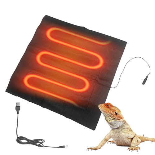Turtle Heating Pad - USB Plug in Reptile Heating Pad Waterproof,Washable Pet Warming, Dustproof Heated Cushion for Turtle, Snake, Lizard