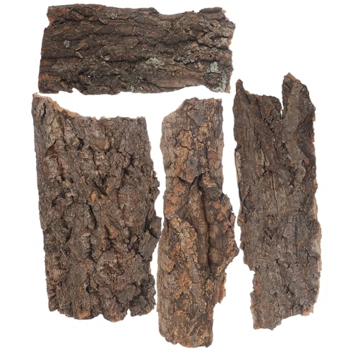 ABOOFAN 12pcs Natural Bark Decor for Reptiles Sturdy Terrarium Climbing Platform for Lizards Geckos and Bearded Dragons Unique Shapes Reptile Habitat