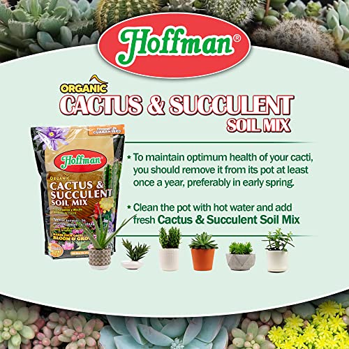 Hoffman 10410 Organic Cactus and Succulent Soil Mix, 10 Quarts