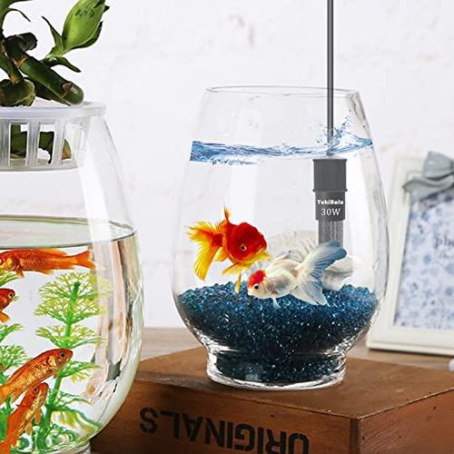 YukiHalu Super Mini Aquarium Heater, 10W 20W 30W Adjustable Fish Tank Heater with External Controller, Overheating Protection, Digital Display, Used for 0.5-3 Gallons(20 watts) - size: 20 Watts