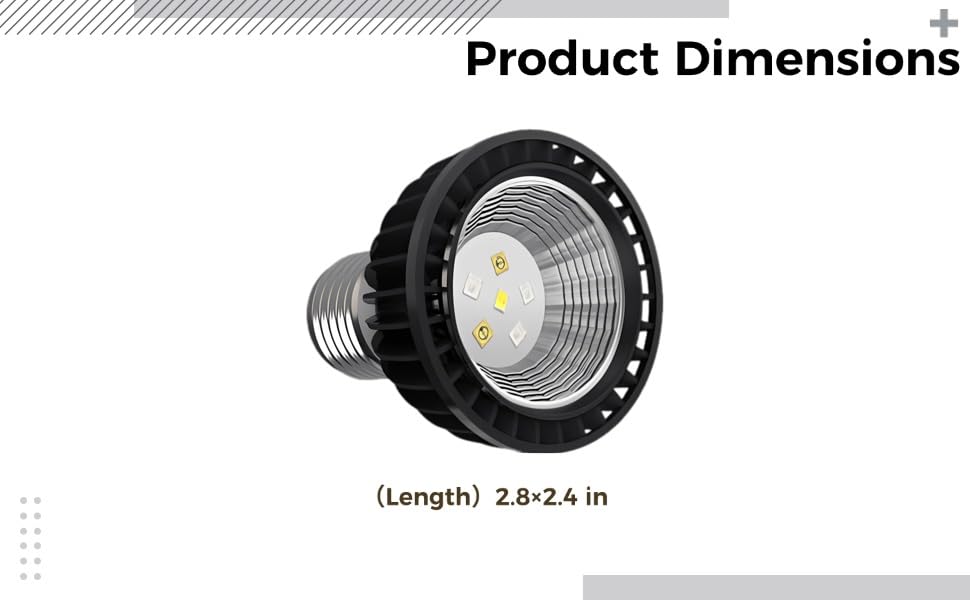 UVB 5.0 Reptile Light Bulb, 3W Full Spectrum UVA UVB Light for Reptiles, E27 Base, Aluminum Shell, Low Power Consumption, Supports Vitamin D3 Synthesis, 2.8 x 2.4 x 2.4 in