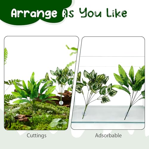 Habitat Plants for Bearded Dragon Tank Accessories,Created to Enhance Diverse Scaled Creature habitats for Species Such as Bearded Companions, Chameleons, Turtles, and Snakes