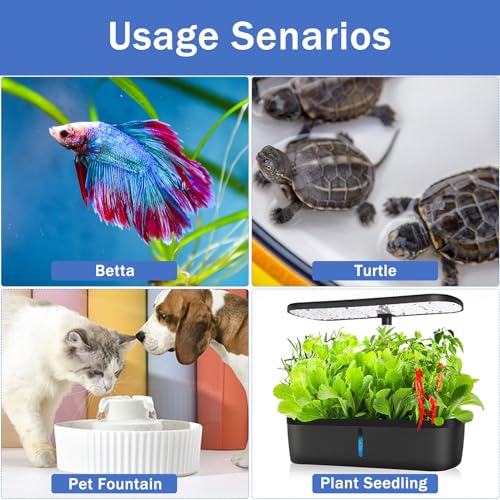 Super Mini Aquarium Heater 10W Betta Heater for 1-2 Gallon Tanks, Small Fish Tank Heater Turtle Heater with Dry-Run/Overheat Protection, Memory Function - size: For Tanks ≤ 2 Gal