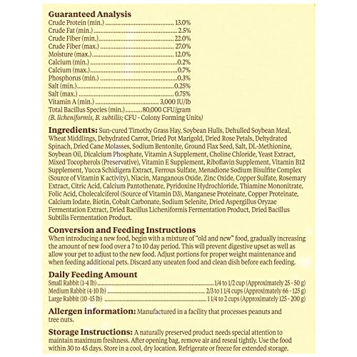 Kaytee Food from The Wild Natural Pet Rabbit Food,4 Pound,(Pack of 2) - size: 4 Pound (Pack of 2)