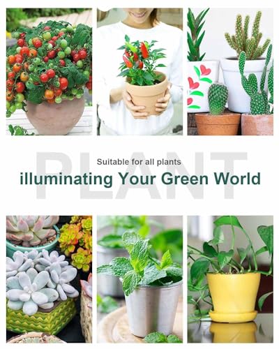 Grow Lights for Indoor Plants,Full Spectrum Grow Light with Warmwhite Red LED,Dual Head Clip Plant Light for Indoor Plants,Manual ON/Off Switch,Adjustable Gooseneck Plant Light for Houseplants