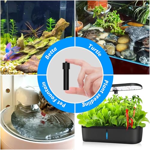 15W Mini Aquarium Heater Betta Heater for 1-3 Gallon Freshwater & Saltwater Tanks, Alumina Ceramic Fish Tank Heater Turtle Heater with Dry-Run & Overheat Protection - size: For Tanks ≤ 3 Gal