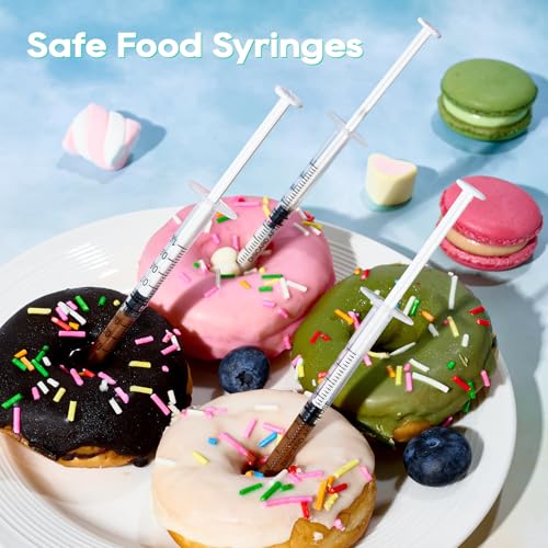 JOLLY PARTY 100 Pack 1ml Syringes with Caps, 1cc Syringe Needleless, Small Oral Syringe with Tip Cap Individually Wrapped for Scientific Labs, Liquid Measuring, Pet Feeding, Oil & Glue Dispenser - style: 1ml