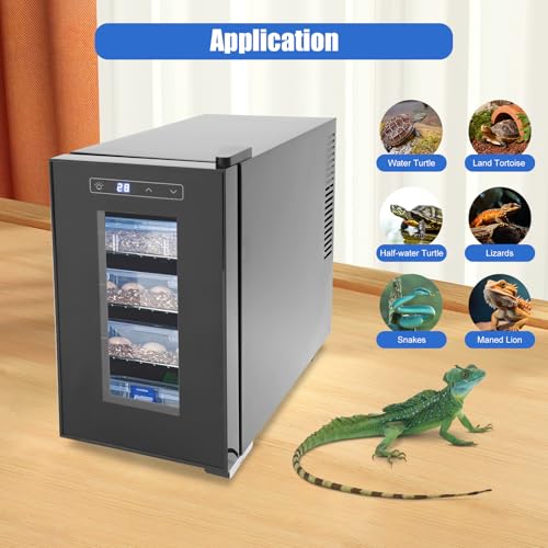 Reptile Incubator, 70W 6.08Gal Digital Incubator Cooling Small Reptiles Eggs Temperature Control Portable Scientific Lab Incubators with LED Touch Display Screen for Turtle Lizard Snake (70W) - size: 70W