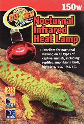 Zoo Med Nocturnal Infrared Heat Lamp 150 Watts (Pack of 2) - size: 1 Count (Pack of 2)