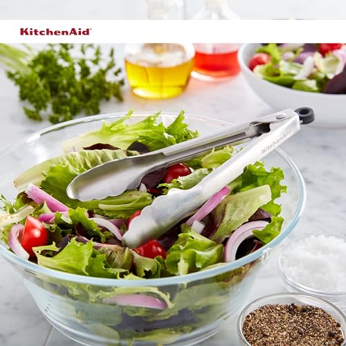 KitchenAid Stainless Steel Tongs, 7 Inch (Pack of 12) - color: Stainless Steel, size: 7 Inch (Pack of 12)
