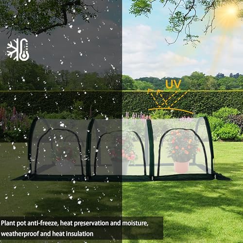 Portable Tunnel Greenhouse for Outdoors - Transparent Mini Greenhouses Ideal for Backyards and Outdoor Vegetable Cultivation (3M) - style: 3M/118“